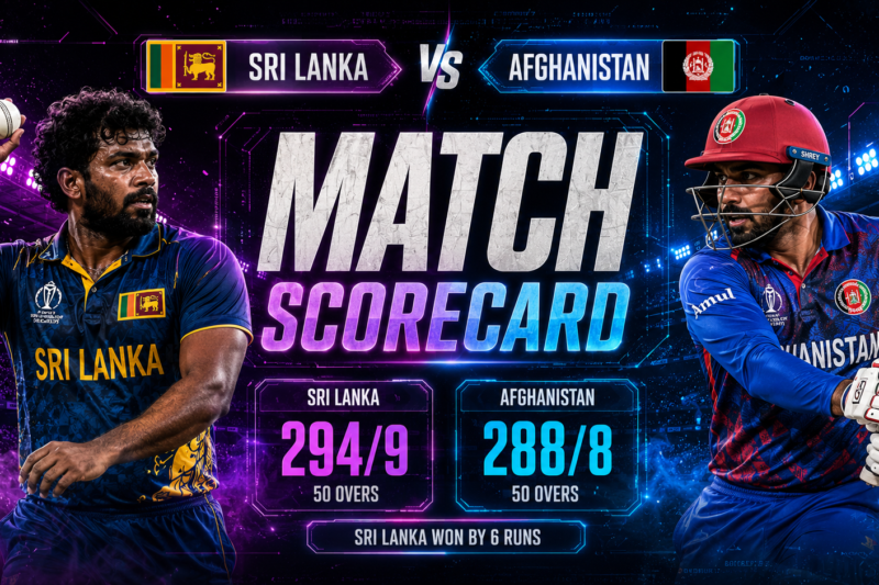 Sri Lanka National Cricket Team Vs Afghanistan National Cricket Team Match Scorecard